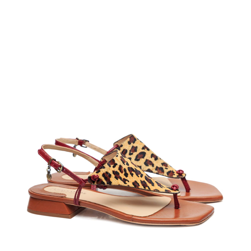 Rasteira Yasmin Leopardo