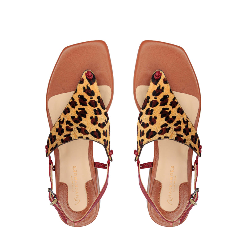 Rasteira Yasmin Leopardo