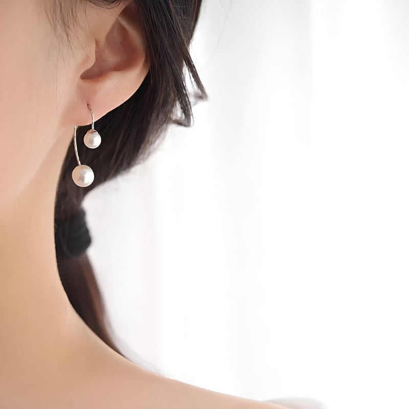 Brinco De Prata Com Pérola Infinite