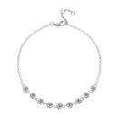 Pulseira Feminina Prata com Zircônias