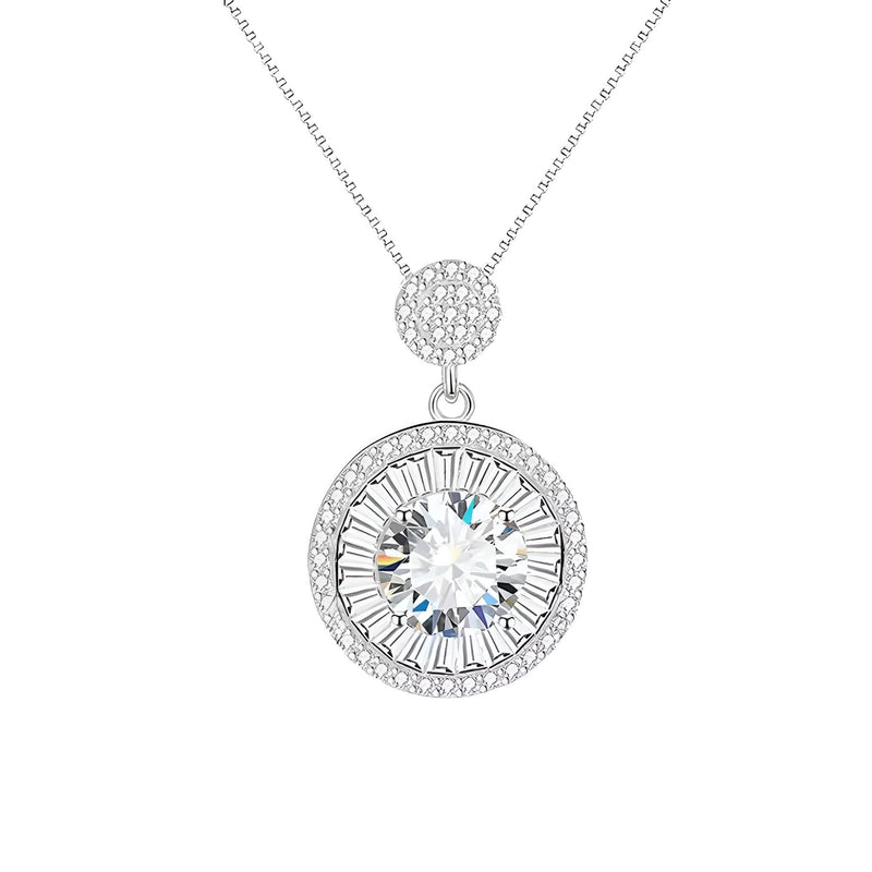 Colar Feminino de Prata Zircônias