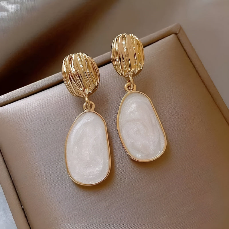 Brinco De Ouro Pêndulo Perolado