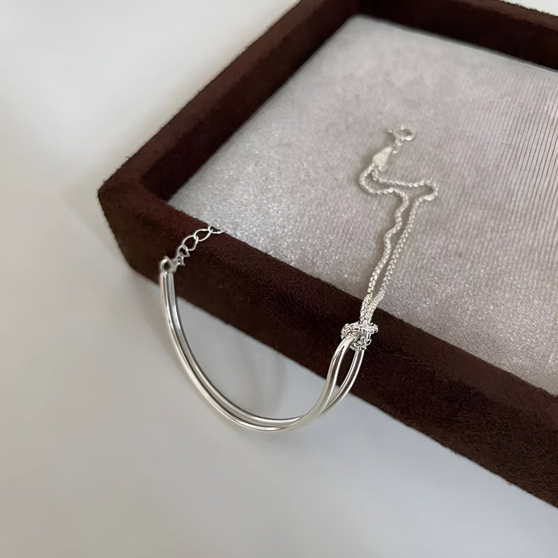 Pulseira Feminina de Prata Enlace