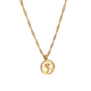 Colar Flor Feminino de Ouro