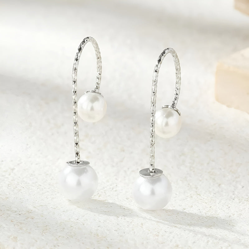 Brinco De Prata Com Pérola Infinite