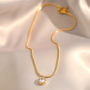 Colar Feminino Banhado A Ouro Com Zircônia