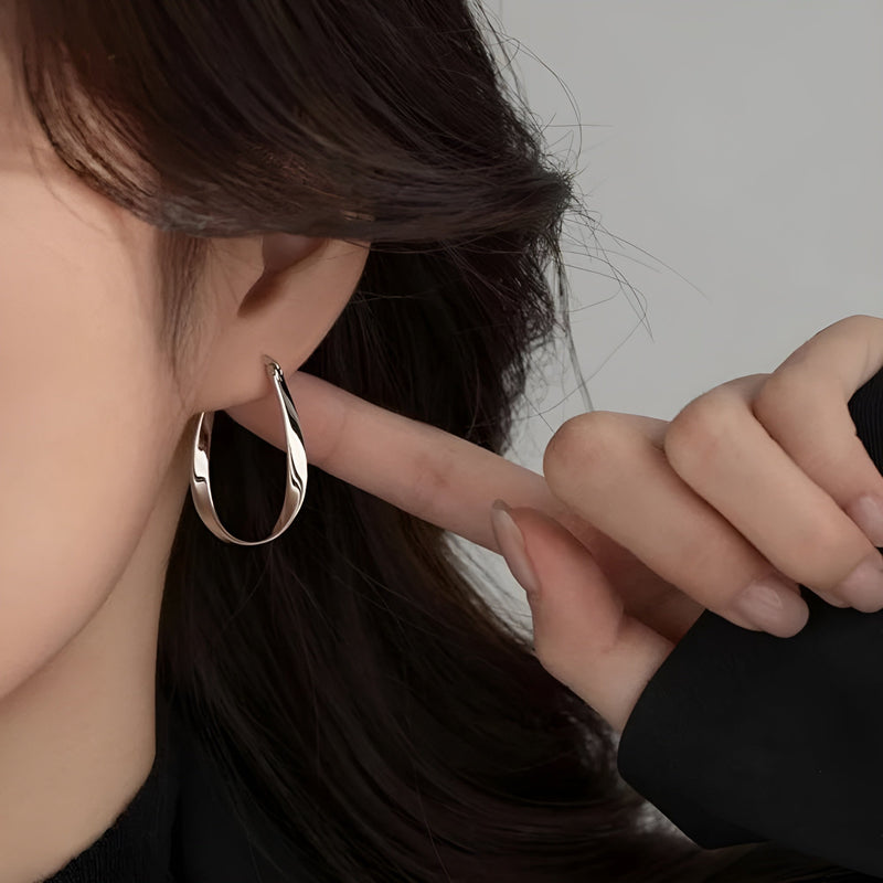 Brinco Argola Torcida Prata