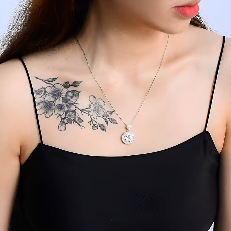 Colar Feminino de Prata Zircônias