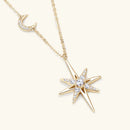 Colar Feminino Lua Estrela Ouro