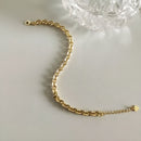 Pulseira Feminina de Ouro Elos