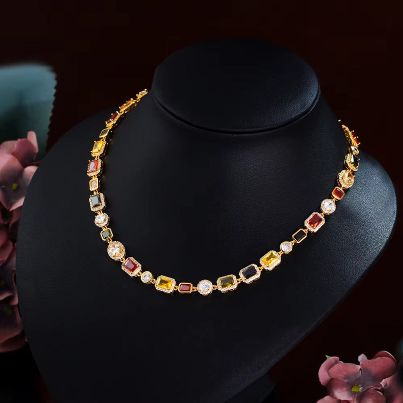 Colar Feminino Choker Zircônias