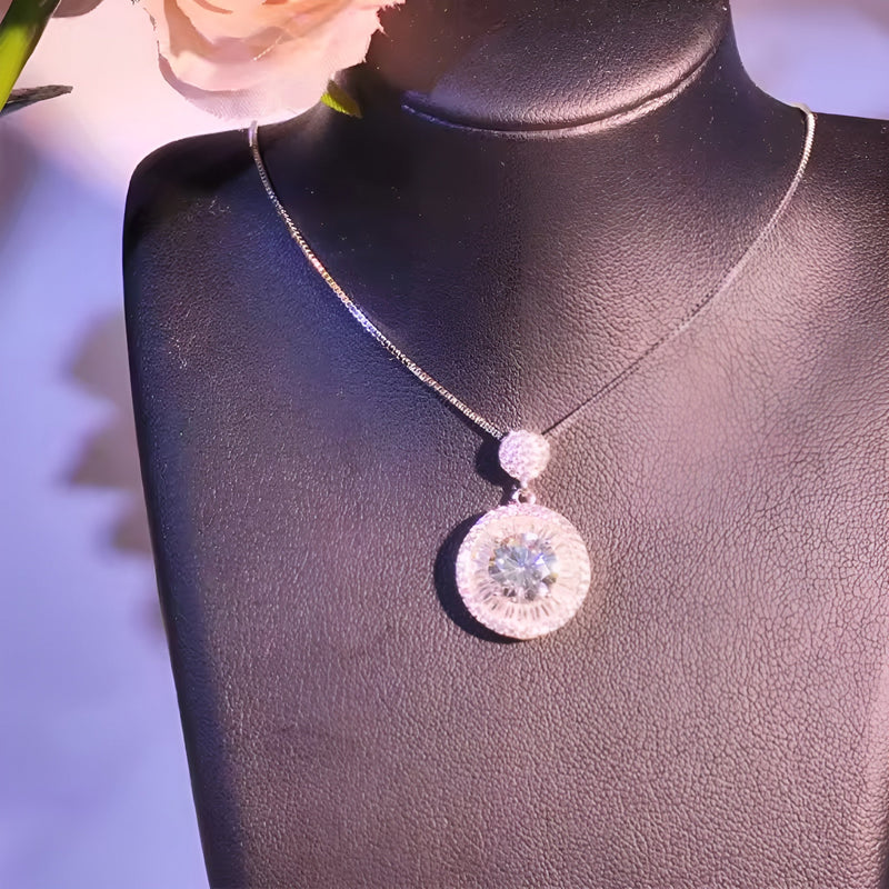 Colar Feminino de Prata Zircônias