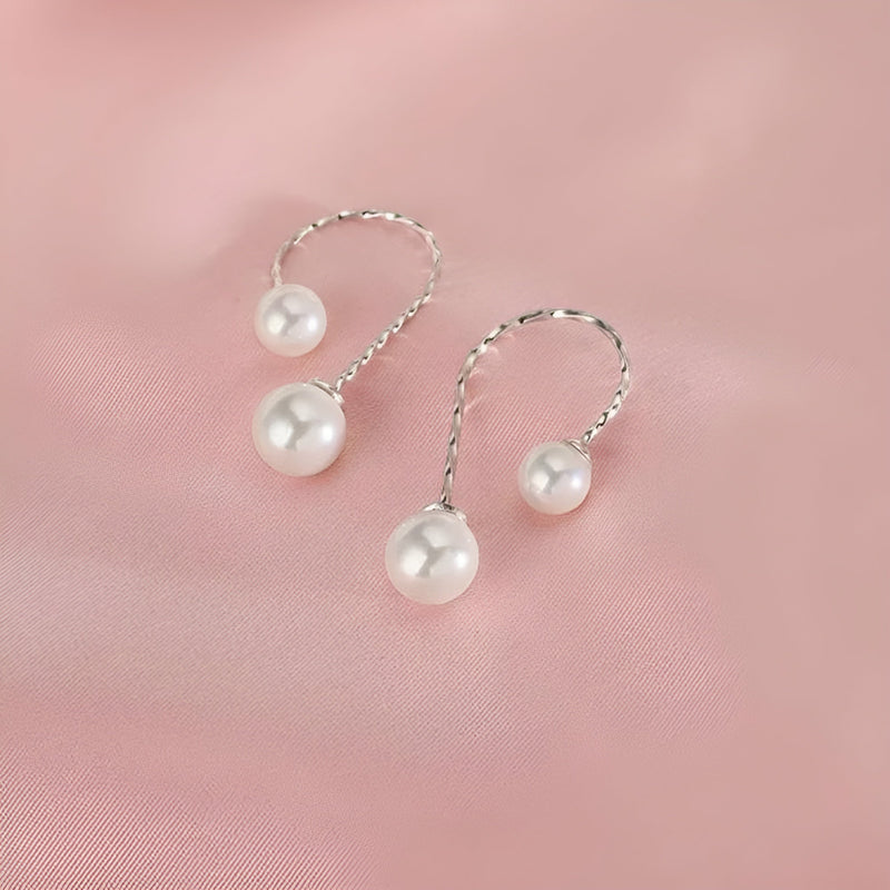 Brinco De Prata Com Pérola Infinite