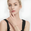 Pulseira Feminina de Ouro e Prata Trançada Elegance