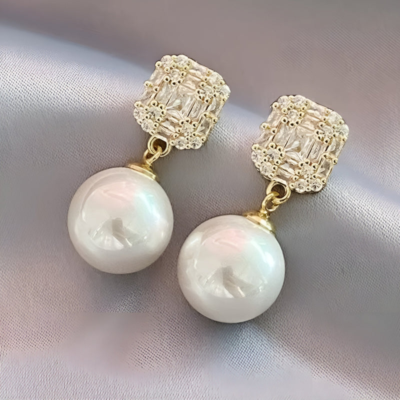 Brinco de Pérola com Zircônias