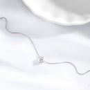 Colar Feminino de Prata Zircônia Ponto de Luz