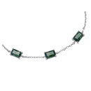 Pulseira Feminina de Prata Esmeralda