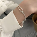 Pulseira Feminina de Prata Enlace