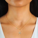 Colar Feminino Lua Estrela Ouro