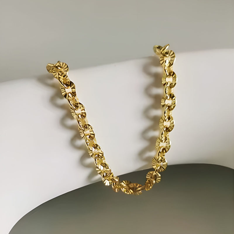 Pulseira Feminina de Ouro Elos