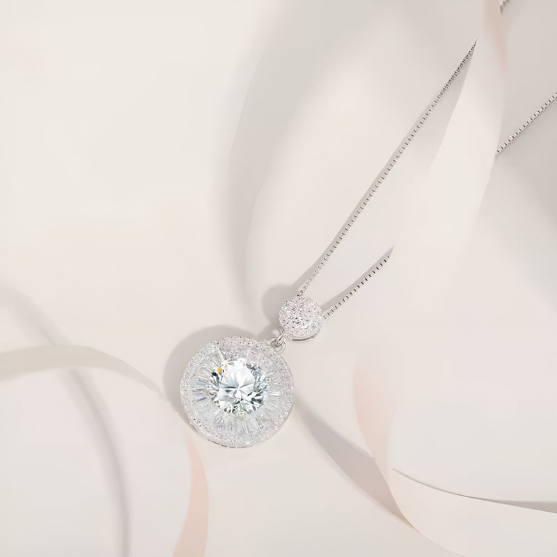 Colar Feminino de Prata Zircônias