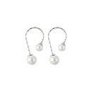 Brinco De Prata Com Pérola Infinite