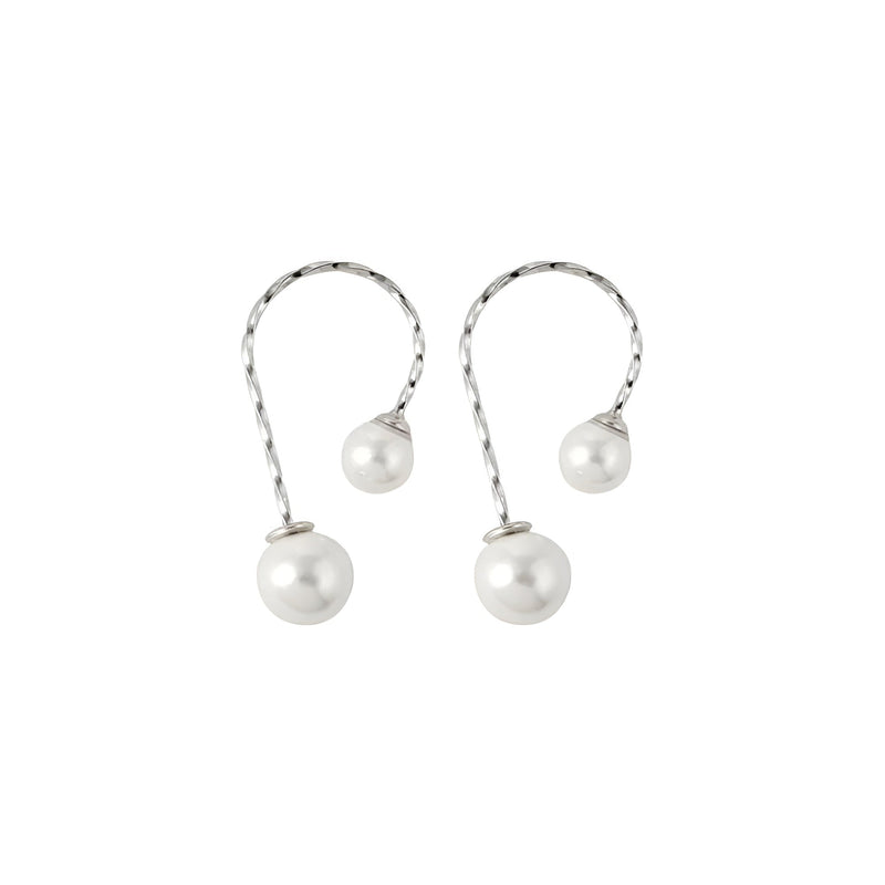 Brinco De Prata Com Pérola Infinite