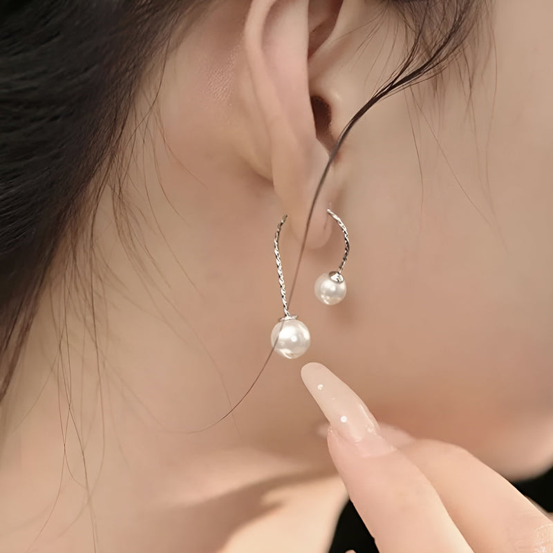 Brinco De Prata Com Pérola Infinite