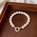 Pulseira de Ouro com Pérolas