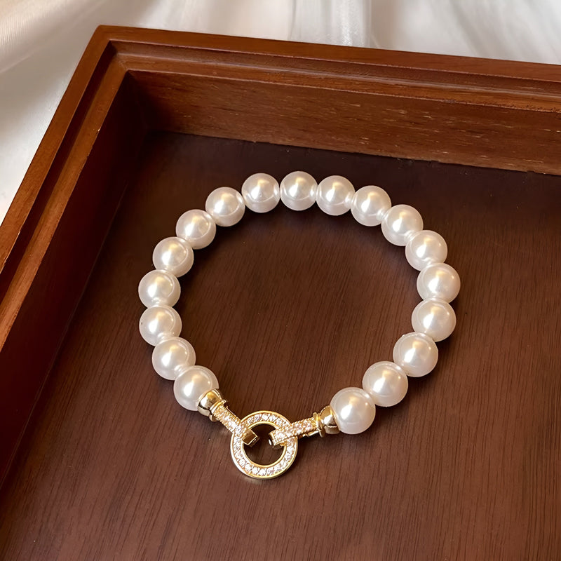 Pulseira de Ouro com Pérolas