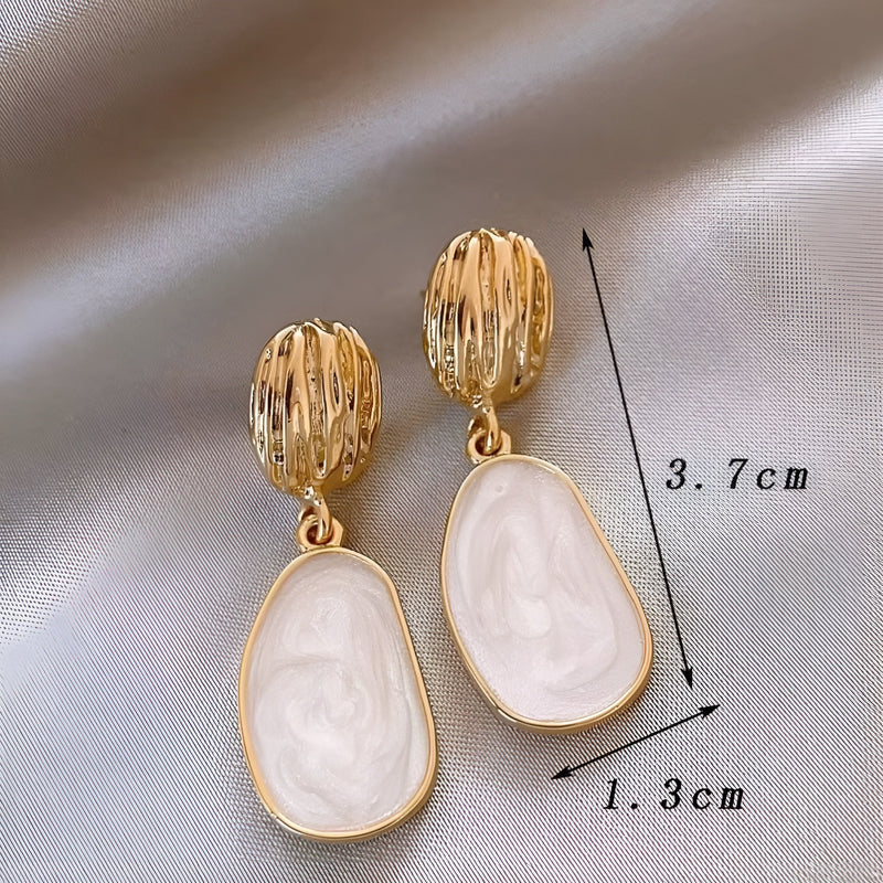 Brinco De Ouro Pêndulo Perolado