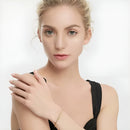 Pulseira Feminina de Ouro e Prata Trançada Elegance