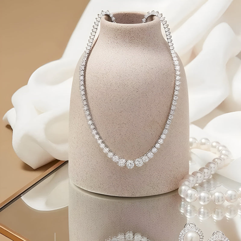 Colar de Prata Feminino com Zircônias Lumiere