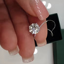 Colar Feminino de Prata Zircônia Ponto de Luz