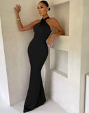 Vestido Longo Belga Frente Única Transpassada