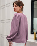 Blusa Olinda Decote V Com Pregas