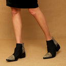 Bota Exótico Neoprene Paola Preto/Off White