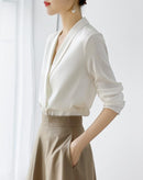 Blusa Camberra Decote V Transpassado