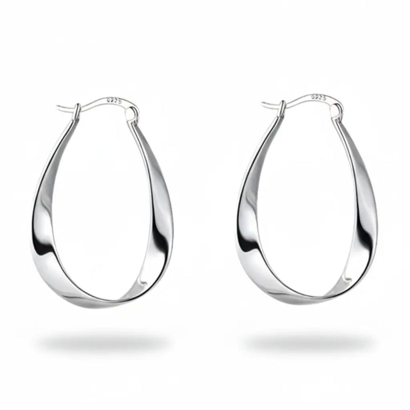 Brinco Argola Torcida Prata