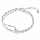 Pulseira Feminina de Prata Enlace