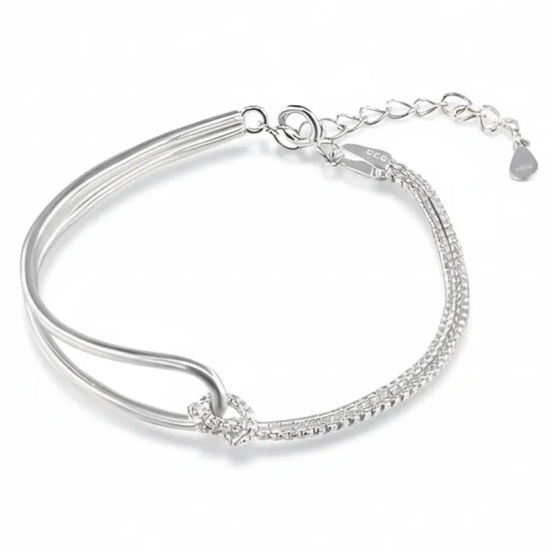 Pulseira Feminina de Prata Enlace