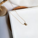 Colar Gota Liso Banhado A Ouro