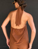 Blusa Gabb Frente Única com Detalhe em Nó