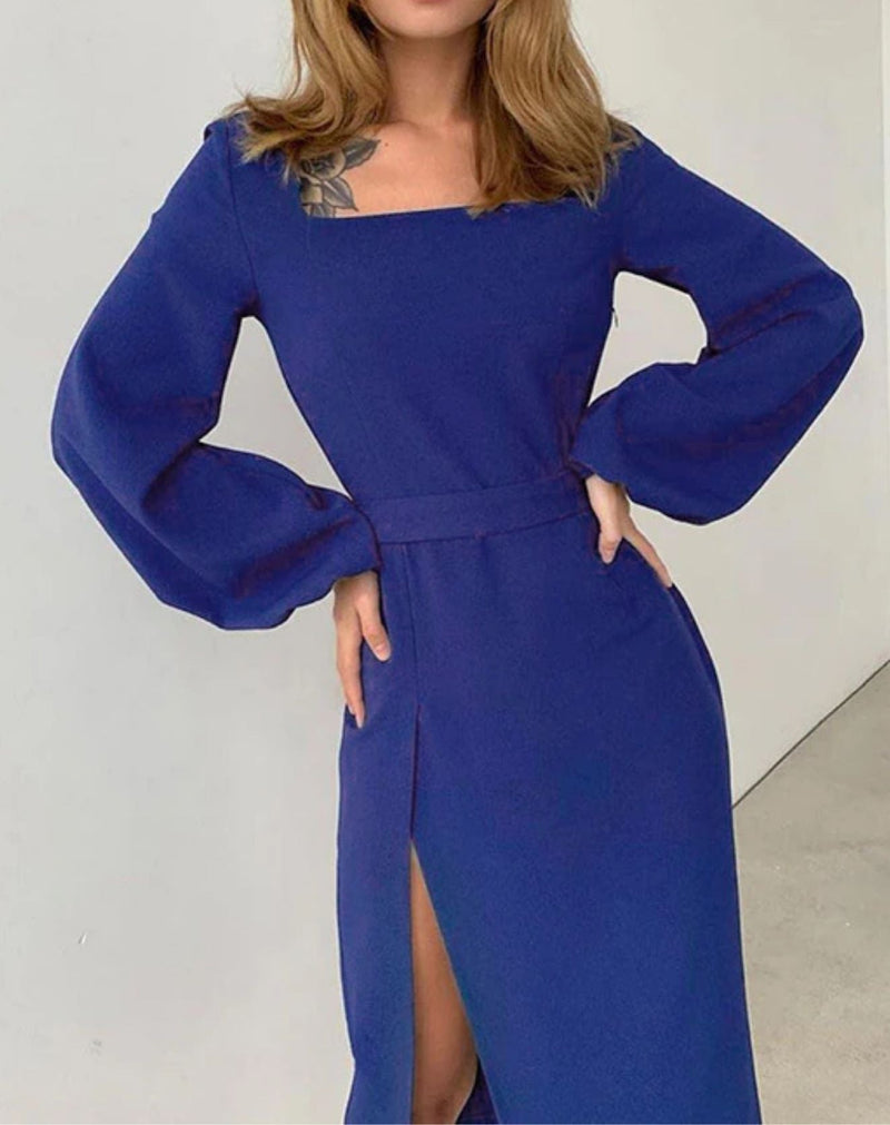 Vestido Midi Femme Mangas Bufantes