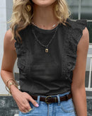 Blusa Florença sem Mangas com Babados