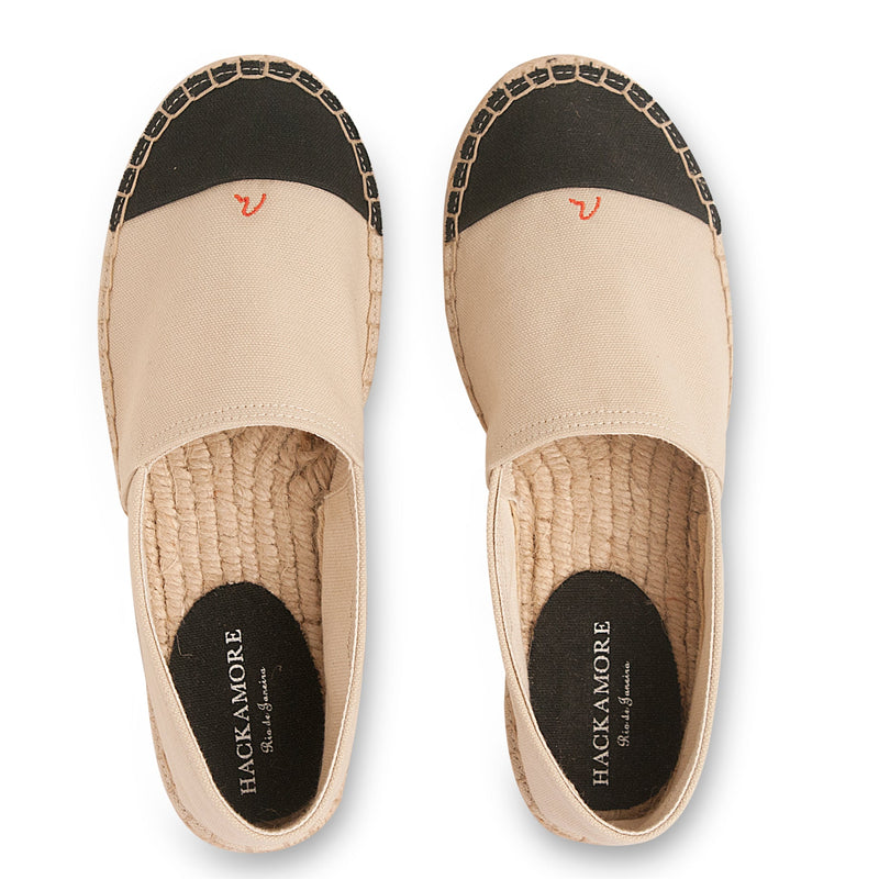 Alpargatha Barth off white/preto