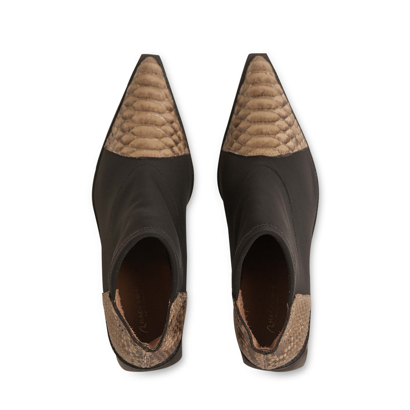 Bota Exótico Neoprene Paola Preto/Off White