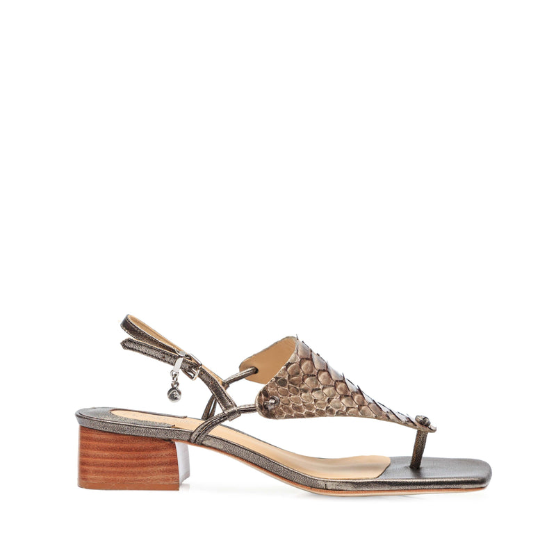 Sandália Exótico Paola Prata Velho