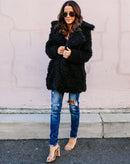 Casaco de Pelos Alongado