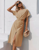 Vestido Midi Coimbra com Mangas